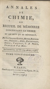 Analyse de l’aigue marine, ou béril; et découverte d’une terre nouvelle dans cette pierre